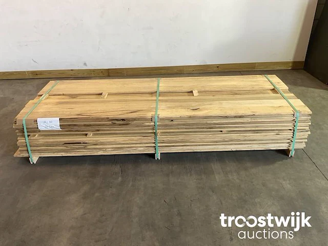 Wit afrikaans eikenhouten fraké plank 270x14x2 cm - afbeelding 1 van  7