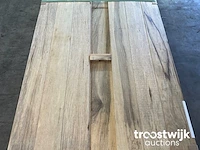 Wit afrikaans eikenhouten fraké plank 270x14x2 cm - afbeelding 5 van  7