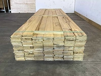 Wit afrikaans eikenhouten fraké plank 300x14x2 cm (115x) - afbeelding 2 van  7