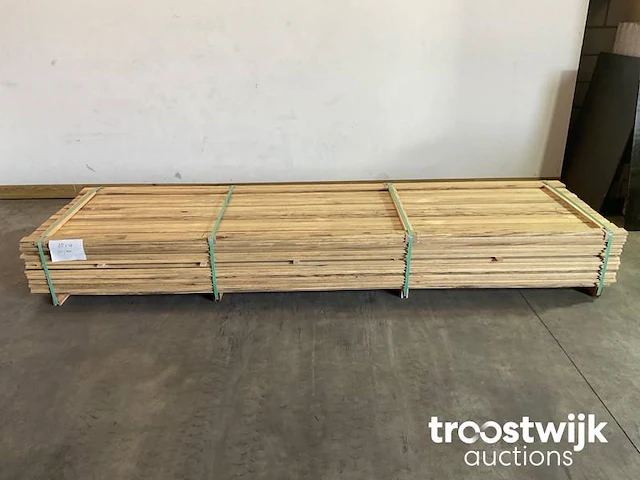Wit afrikaans eikenhouten fraké plank 360x6.8x2 cm - afbeelding 1 van  7