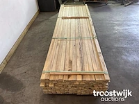 Wit afrikaans eikenhouten fraké plank 360x6.8x2 cm - afbeelding 4 van  7