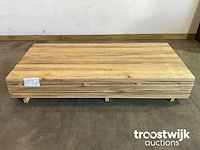 Wit afrikaans eikenhouten plank 240x18.5x2 cm - afbeelding 1 van  7