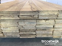 Wit afrikaans eikenhouten plank 240x18.5x2 cm - afbeelding 3 van  7
