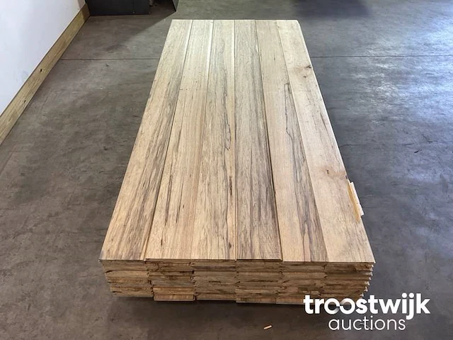 Wit afrikaans eikenhouten plank 240x18.5x2 cm - afbeelding 4 van  7