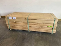 Wit afrikaans eikenhouten plank fraké met mes en groef 240x14.7x2.2 cm (50x)