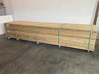 Wit afrikaans eikenhouten plank fraké met mes en groef 450x14.7x2.2 cm (50x)