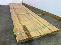 Wit afrikaans eikenhouten plank fraké met mes en groef 450x9.7x2.2 cm (24x) - afbeelding 4 van  5