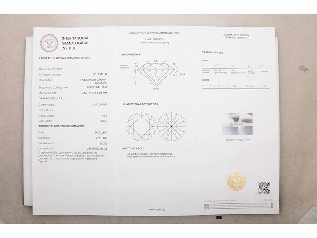 Wit gouden ring met 3,62 crt. diamanten - afbeelding 3 van  7