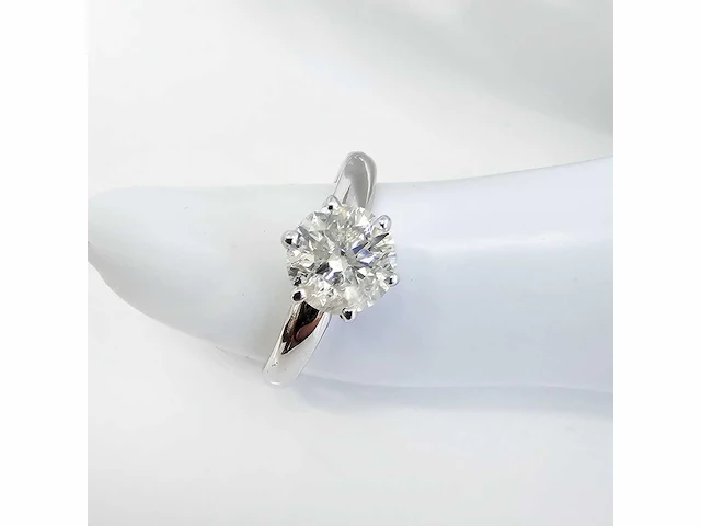 Wit gouden ring met diamant 1,07 crt. naturel - afbeelding 3 van  8