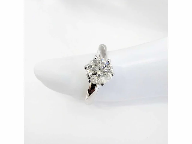 Wit gouden ring met diamant 1,07 crt. naturel - afbeelding 4 van  8