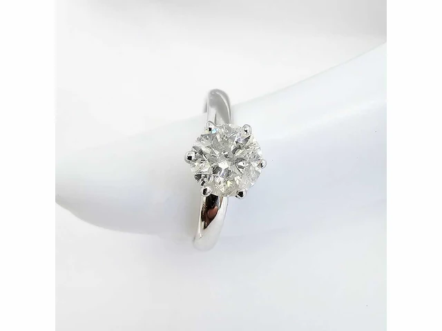 Wit gouden ring met diamant 1,07 crt. naturel - afbeelding 6 van  8