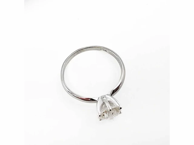 Wit gouden ring met diamant 1,07 crt. naturel - afbeelding 7 van  8