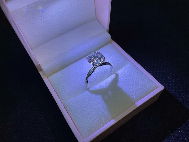 Wit gouden ring met diamant 3,04 crt. - afbeelding 7 van  11