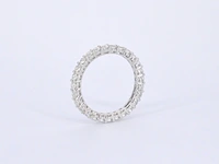 Witgouden alliance ring met briljant geslepen diamant - afbeelding 7 van  9