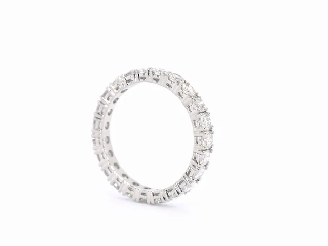 Witgouden alliance ring met briljant geslepen diamant - afbeelding 5 van  11