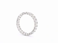 Witgouden alliance ring met briljant geslepen diamant - afbeelding 5 van  11