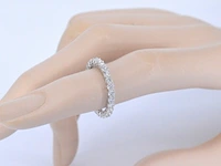Witgouden alliance ring met briljant geslepen diamant - afbeelding 3 van  9
