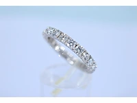Witgouden alliance ring met diamanten - afbeelding 3 van  6