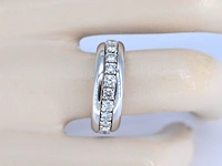 Witgouden alliance ring met diamanten - afbeelding 2 van  8
