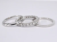 Witgouden alliance ring met diamanten - afbeelding 4 van  8