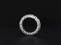 Witgouden alliance ring met diamanten - afbeelding 2 van  5