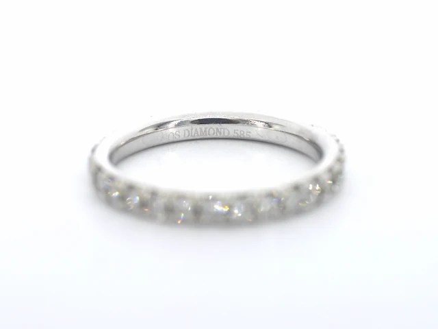 Witgouden alliance ring met natuurlijke diamanten 0.90 carat - afbeelding 6 van  8