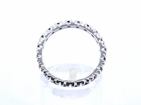 Witgouden alliance ring met zwarte diamanten - afbeelding 6 van  8