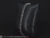 Witgouden armband met 16.00 carat zwarte briljant geslepen diamanten - afbeelding 4 van  10