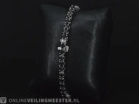 Witgouden armband met 16.00 carat zwarte briljant geslepen diamanten - afbeelding 5 van  10