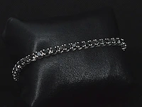 Witgouden armband met 16.00 carat zwarte briljant geslepen diamanten - afbeelding 3 van  11