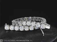 Witgouden armband met 18.00 carat briljanten - afbeelding 1 van  8