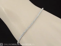 Witgouden armband met briljant geslepen diamanten 1.08 carat - afbeelding 2 van  9
