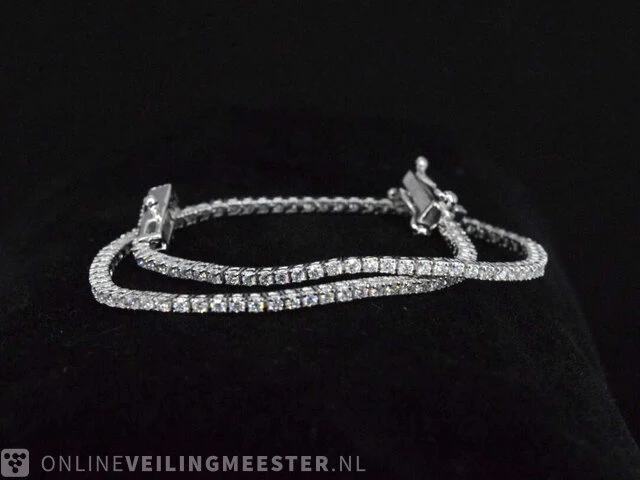 Witgouden armband met briljant geslepen diamanten 1.08 carat - afbeelding 4 van  9