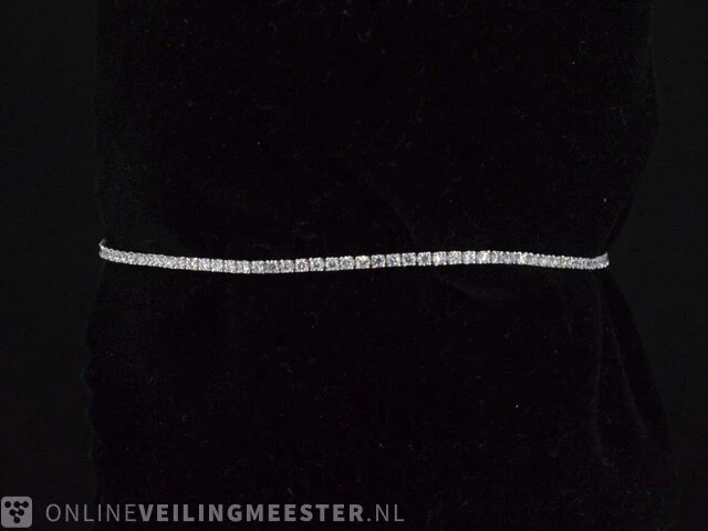 Witgouden armband met briljant geslepen diamanten 1.08 carat - afbeelding 5 van  9