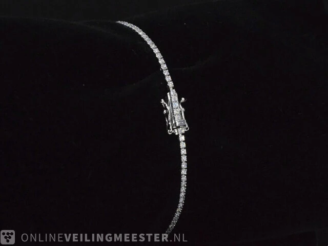 Witgouden armband met briljant geslepen diamanten 1.08 carat - afbeelding 6 van  9