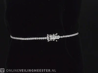 Witgouden armband met briljant geslepen diamanten 1.08 carat - afbeelding 7 van  9
