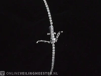 Witgouden armband met briljant geslepen diamanten 1.08 carat - afbeelding 8 van  9
