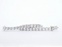 Witgouden armband met briljant geslepen diamanten 12.02 carat - afbeelding 1 van  10