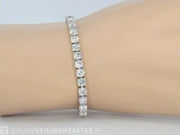 Witgouden armband met briljant geslepen diamanten 12.02 carat - afbeelding 3 van  10