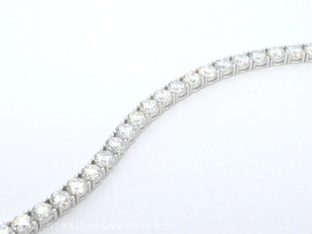 Witgouden armband met briljant geslepen diamanten 12.02 carat - afbeelding 9 van  10