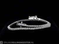 Witgouden armband met briljant geslepen diamanten 1.25 carat - afbeelding 4 van  8