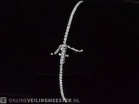 Witgouden armband met briljant geslepen diamanten 1.25 carat - afbeelding 6 van  8