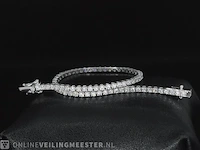 Witgouden armband met briljant geslepen diamanten 3.10 carat - afbeelding 1 van  7