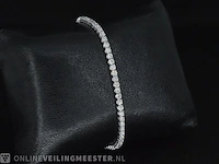 Witgouden armband met briljant geslepen diamanten 3.10 carat - afbeelding 3 van  7