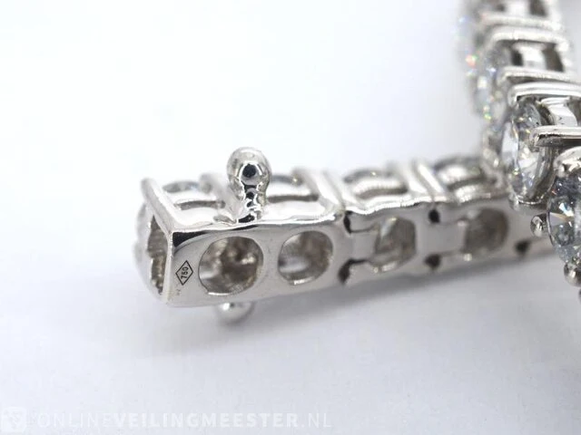 Witgouden armband met briljant geslepen diamanten 6.42 carat - afbeelding 6 van  6