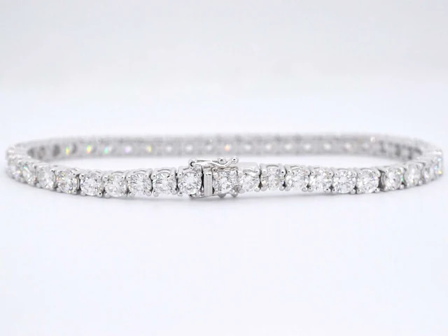 Witgouden armband met briljant geslepen diamanten 9.00 carat - afbeelding 7 van  13
