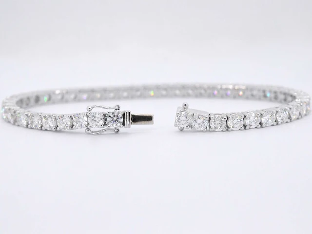 Witgouden armband met briljant geslepen diamanten 9.00 carat - afbeelding 8 van  13