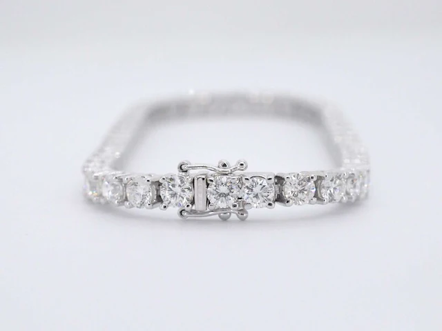 Witgouden armband met briljant geslepen diamanten 9.00 carat - afbeelding 13 van  13