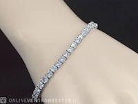 Witgouden armband met briljant geslepen diamanten 9.63 carat - afbeelding 2 van  8