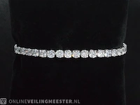 Witgouden armband met briljant geslepen diamanten 9.63 carat - afbeelding 4 van  8